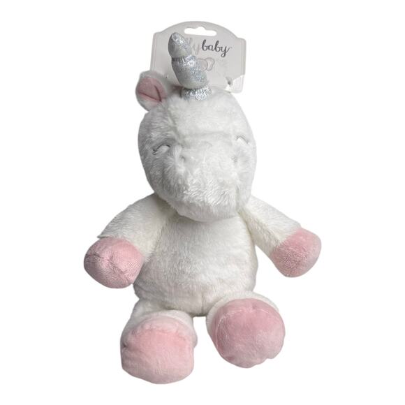 Kelly Toy Baby UNICORN PLUSH 15" Stuffed Animal Cuddle Rattle White Pink NWT - Picture 8 of 8